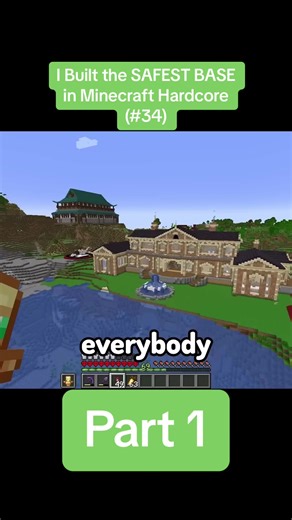 i built the safest base in minecraft hardcore #minecraft #hardcore #letsplay #fyp