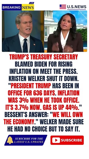 Welker Stops Bessent Cold Trump In Office 636 Days, Inflation Rose From 3% to 3 7%, Gas Up 44%