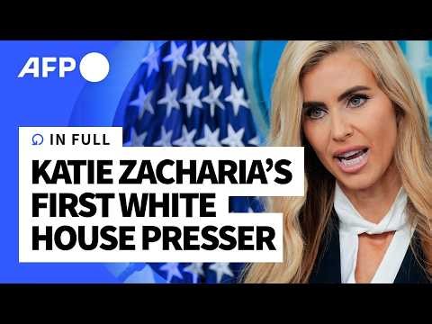 IN-FULL: Trump's press secretary Katie Zacharia holding her debut briefing