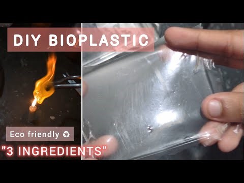 How to make Biodegradable plastic at home.. With 3 ingredients 