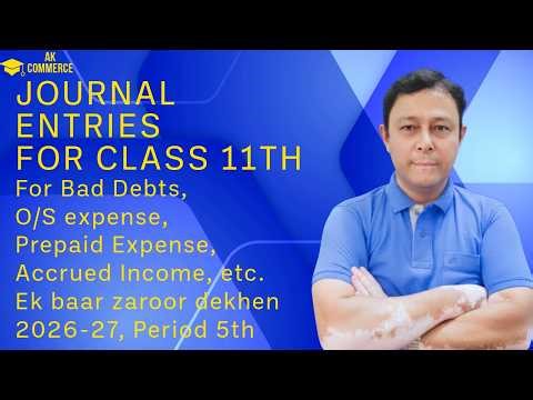 Journal Entries For class 11th Period 5th