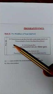 Pre-modifiers-1(modify the noun)