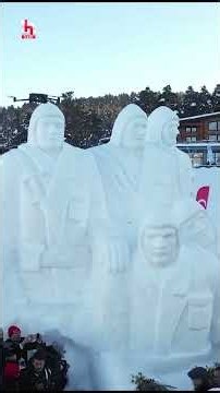 Sarıkamış'ta şehitler anısına kardan yapılan heykellerin açılışı gerçekleştirildi...