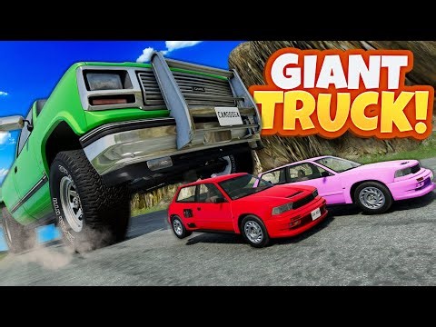 We Broke Physics Trying to Survive GIANT Cars in BeamNG Drive...