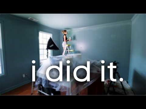 COLOR DRENCHING MY OFFICE! ✨ Budget home transformation!