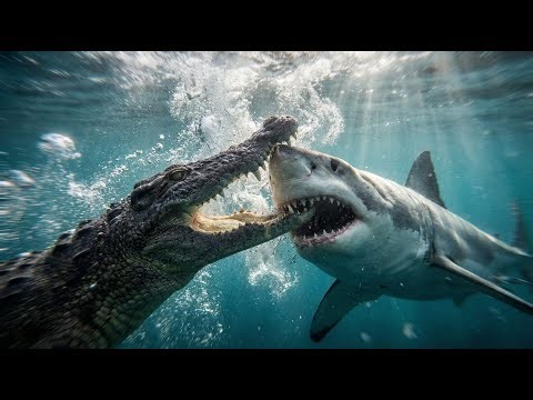 Nile Crocodile vs. Great White Shark - The Ultimate Apex Battle