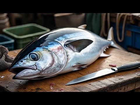 My daily activities ❗🔥 Exploring Sorong Fish Market with live broadcast of yellowfin tuna cutting