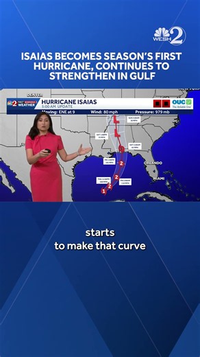Hurricane Isaias forms in the Gulf, NHC says