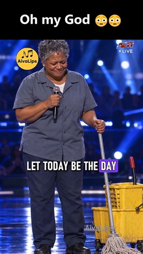 AGT Oh my God 😳 A Janitor With Her Mop Sang Come Jesus Come | CeCe Winans #shorts #agt