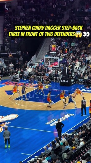 STEPH CURRY DAGGER 😱 Step-Back Three Over Two Defenders | Nba Games Today #Shorts