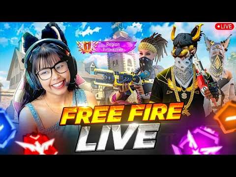 🔴FREE FIRE LIVE WITH RIYA AND 1 VS 4 GUILD TEST😎 #classyff #fflive #freefire #girlgamer