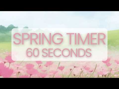 1 Minute Timer 🌷 | Classroom Countdown | 60 Seconds Timer | Spring Timer