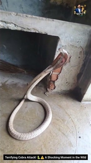 Terrifying Cobra Attack! 🐍⚠️ A Shocking Moment in the Wild #snake #wildliferescue #wildlife