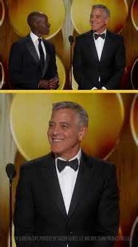George Clooney & Don Cheadle Present at the Golden Globes