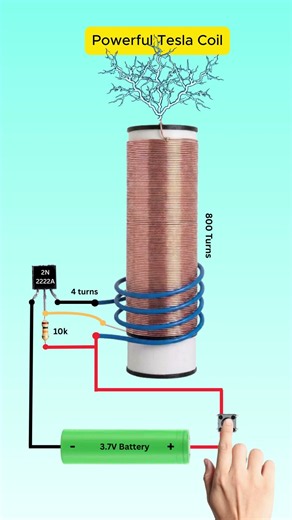 DIY Powerful Tesla Coil Circuit