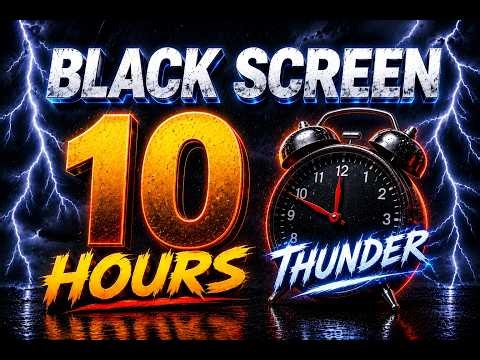 🔴 Heavy Rain & Powerful Thunder Sounds for Sleep | Black Screen Thunderstorm 10 Hours