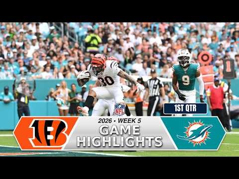 Miami Dolphins vs Cincinnati Bengals Game Highlights 1st-Qtr | Oct 11, 2026 NFL Week 5