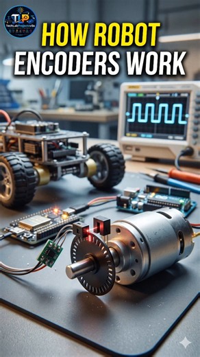 29/365 How robot encoders measure wheel rotation! 🤖⚙️#Robotics #Engineering#Arduino #TechLabProjects