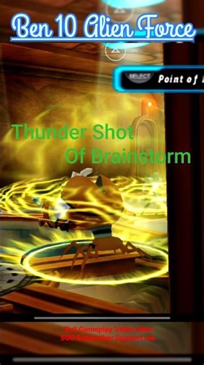Thunder Shot of Brainstorm Alien 😱 Ben 10 Alien Force Gameplay #gamingshorts #bengame #gameplay