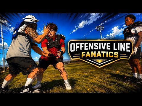 Offensive line outside hand fighting - rehearsed sparring 
