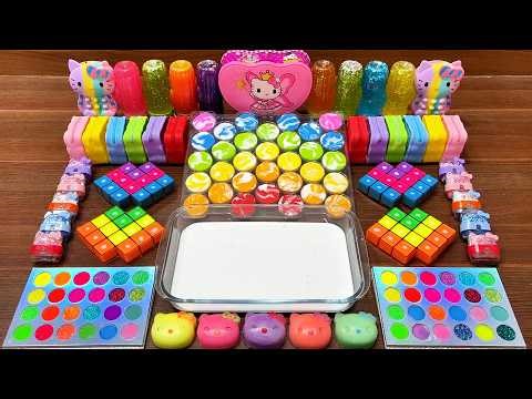 Slime Mixing Rainbow Chaos Into Glossy Slime For Relaxing ASMR #240