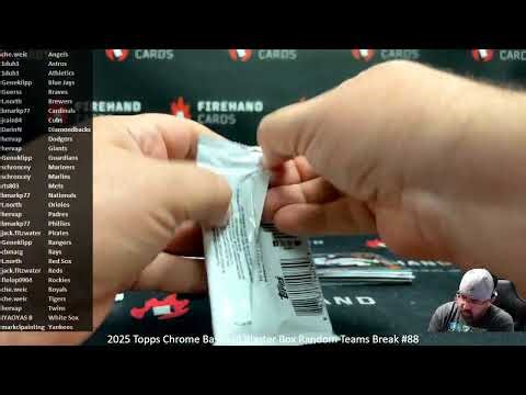 4/3/2026 2025 Topps Chrome Baseball Blaster Box Random Teams Break #88