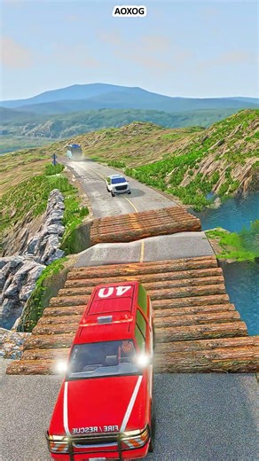 Will the Bus Snap? Extreme Bridge Collapse Challenge #bus