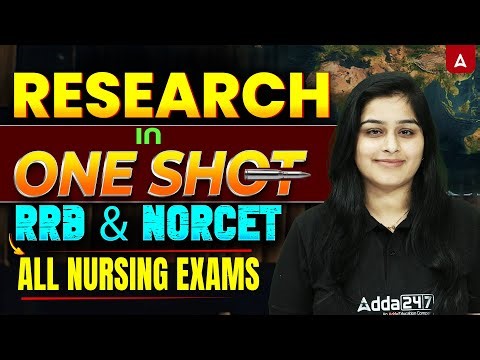 Research in One Shot | RRB Nursing Superintendent & NORCET | Research Nursing MCQ Questions Exam