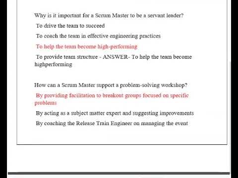 SAFE ADVANCED SCRUM MASTER 5.1 CERTIFICATION NEWEST 2026 ACTUAL EXAM COMPLETE 100 QUESTIONS