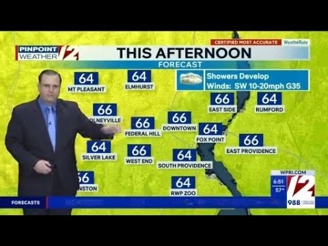 WPRI 12 Weather Forecast for 5/6/26: Showers develop today