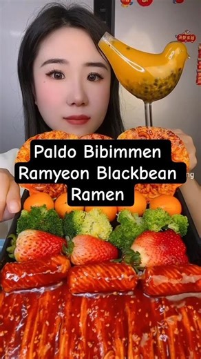 Paldo Bibimmen Ramyeon Blackbean Ramen & Broccoli Mukbang!