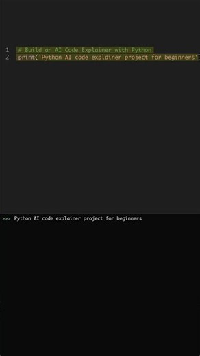 Build an AI Code Explainer with Python #shorts