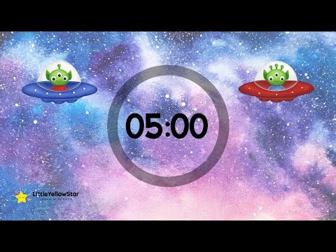 Alien Upbeat Electronic 90s – 5 Minute Countdown Timer | Fun Classroom Energy Timer
