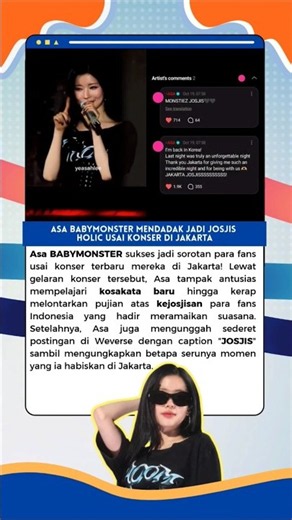 Asa BABYMONSTER Ketagihan Josjis Usai Konser di Jakarta #babymonster #shorts #fyp