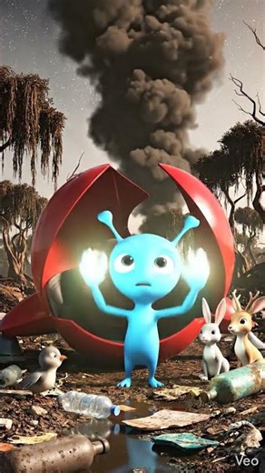 Alien Saves Polluted Forest 🌳👽✨ | Helps Animals 🐿️🦊 | Clay Animation Story for Kids