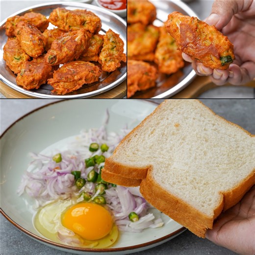 I Combined Leftover Bread & Onion With Egg & Make This Crispy Snacks Recipe | Onion Bread Egg Snacks | N'Oven Recipes