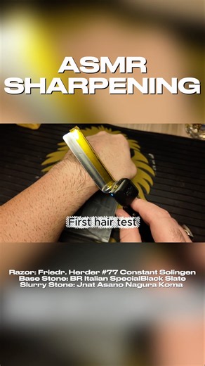 Can You Sharpen a Straight Razor This Way? 💎Asano Nagura Jnat #asmr #sharpening #satisfying #shorts