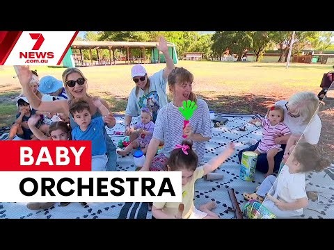 Babies create their own beats at Bring a Thing Orchestra | 7NEWS