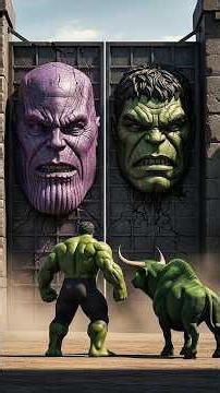 Hulk vs Thanos Gate Challenge 💥 Green Bull Entry! #hulk #ai
