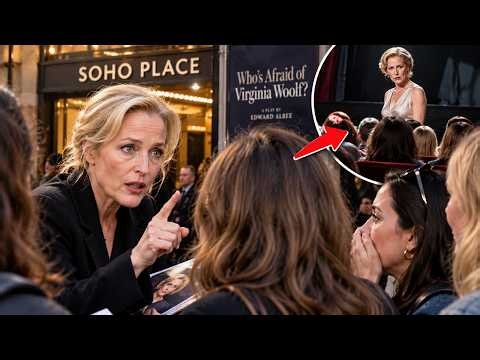 Gillian Anderson confronts ‘distracting’ superfans outside theater