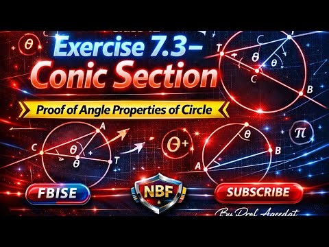 Conic Section Ex 7.3 |One Shot Lecture|Class 12 FBISE |NBF| Prof. Aqeedat #viral #foryou #education