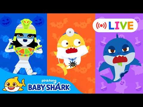 🔴 BOO! Halloween LIVE 24 Hours!🦈 Baby Shark's SPOOKY HALLOWEEN 🎃👻 Kids Song | Baby Shark Official