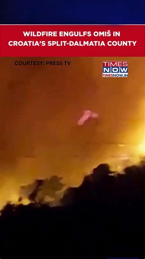 Massive Wildfire Engulfs Omiš In Croatia's Split-Dalmatia County | WATCH Horrifying Visuals| #shorts