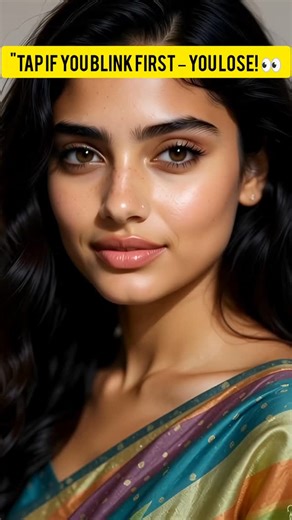 Dreamgirl Diya on Instagram: "Don’t blink! Stare into her eyes and see if you can win this intense staring contest… Most people blink in 3 seconds 😏 Tap the screen if you blink first – you lose! 👇 #StaringContest #DontBlink #SareeGirl #ViralChallenge #AIGirl IndianFashion SareeVibes EyeContactChallenge ViralShorts MindGame Subscribe for daily AI saree magic & challenges! 🔔"