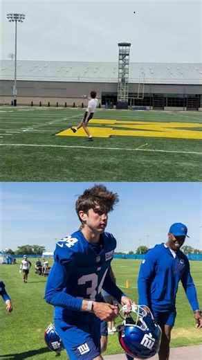 Giants' new kicker EASILY hits 70-yarder! 🏈 🦵 #shorts