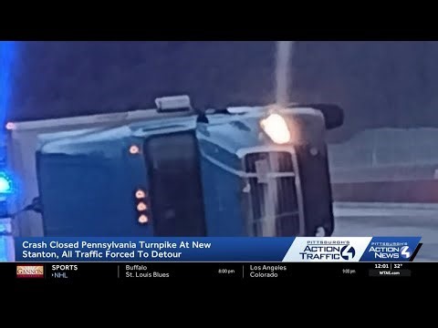 All traffic forced to detour after crash on Pennsylvania Turnpike