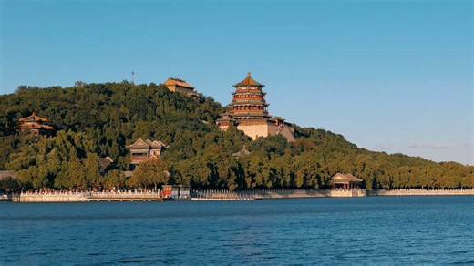 Exploring Beijing's Summer Palace through a captivating drone perspective