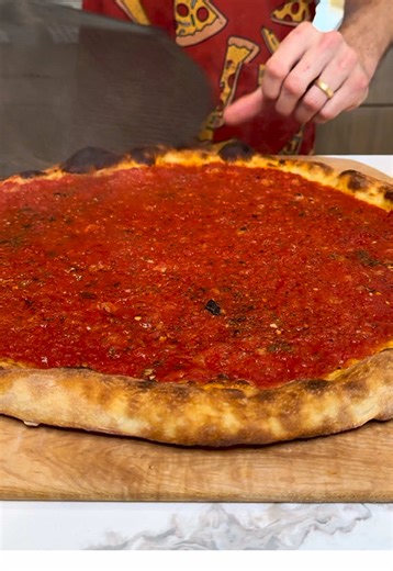 Top 5 pizzas of 2025 - coming in at number 2 is the best tomato pie I’ve ever made. Well, they are all good, but this one just popped on screen better than the others. My message has always been “don’t sleep on the tomato pie.” But I actually slept on it my entire life until I started making pizza myself. This is why I’m always pushing yall to try it! Reminder, I’m from Missouri and I don’t think tomato pie existed within 500 miles. Any way, the story behind this specific pie is interesting. I w