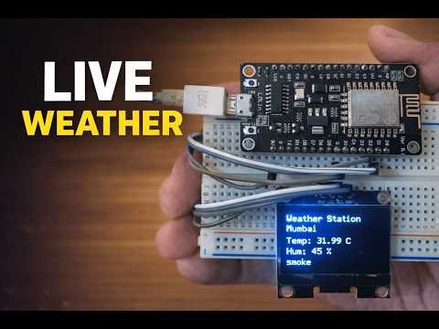 Live Weather on OLED! ESP8266 Weather Station Project 🔥