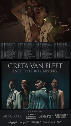 @GretaVanFleet has officially announced their 59-city "Into The Beginning" World Tour for 2027.